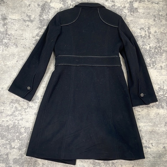 Oscar an Oscar de la Renta Company Wool Cashmere Longline Peacoat Jacket Sz 12 - Picture 10 of 12